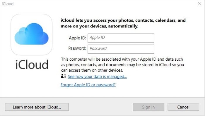 Как войти в Icloud Вход в Windows