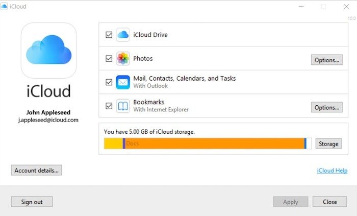 Как войти в систему установки Icloud Windows