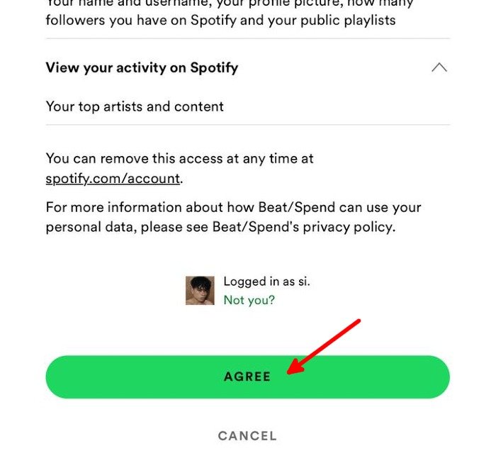 Как сделать разрешение на запрос телефона квитанции Beatspend Spotify