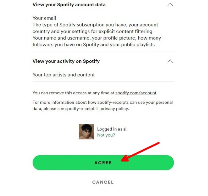 Как сделать разрешение запроса Receiptify Spotify Receipt Desktop