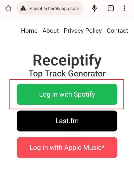 Как сделать вход в Receiptify Spotify Receipt по телефону с помощью Spotify