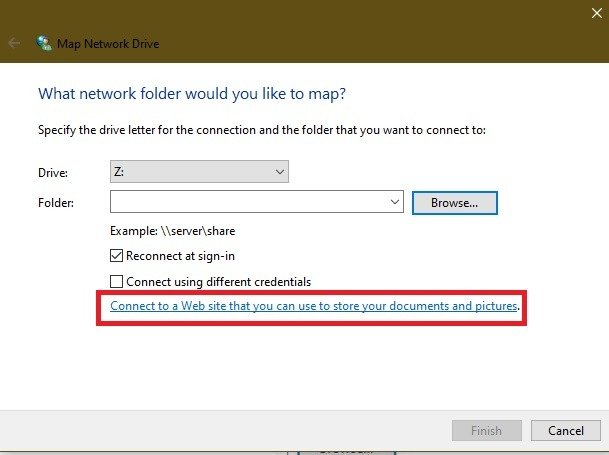 Как подключить диск Webdav в Windows 10 Map Connect