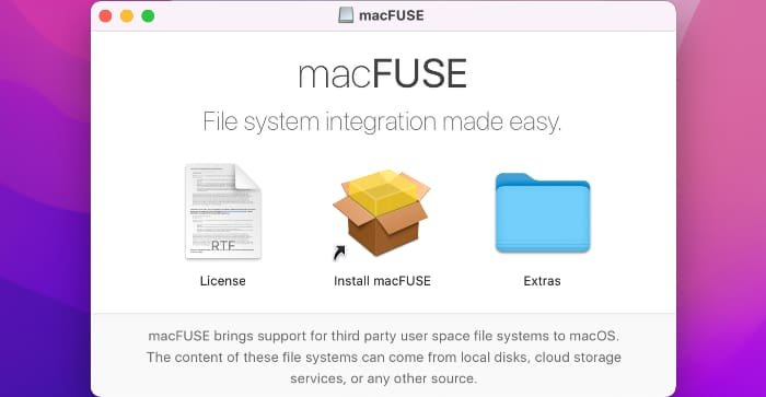 Как смонтировать Access Ext4, установить Macfuse