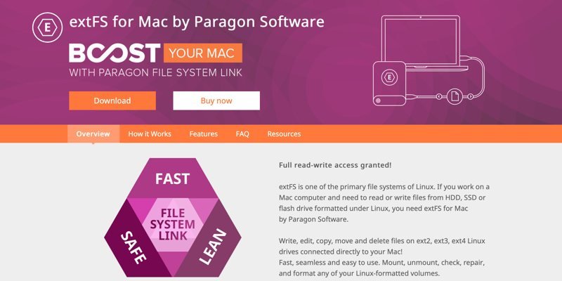 Как смонтировать Access Ext4 Mac Extfs для Mac