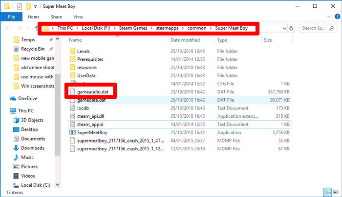 как открыть каталог-dat-files-windows-10