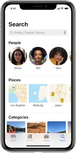 Как организовать поиск фотографий на iPhone