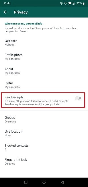 Как читать сообщения WhatsApp Невидимые квитанции о прочтении отключены