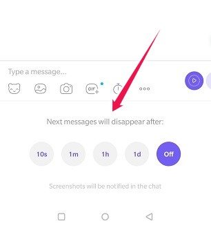 Как отправлять исчезающие сообщения. Опция включения Android Viber