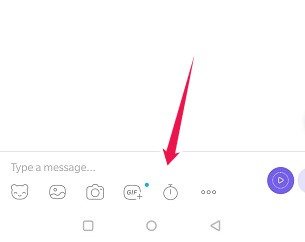 Как отправить исчезающие сообщения Android Viber Timer Icon