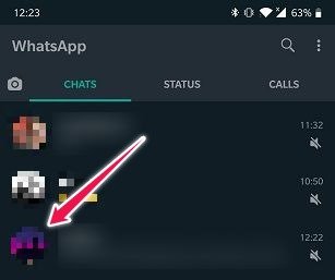 Как отправлять исчезающие сообщения Android Whatsapp Tap Profile Pic