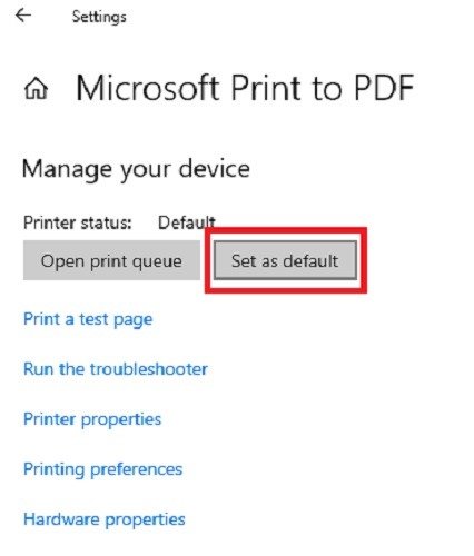 Как установить принтер по умолчанию в Windows 10 по умолчанию