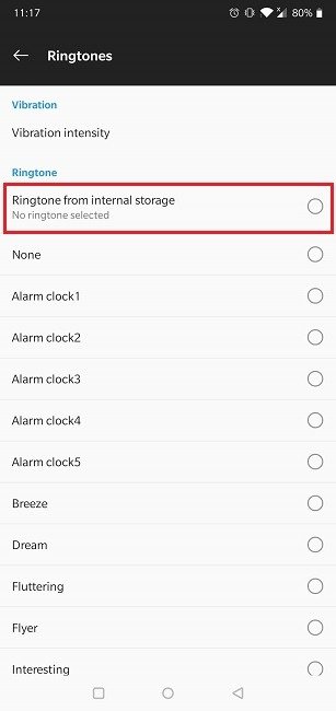 Как установить рингтон приложения Spotify Alarm Native Clock во внутренней памяти