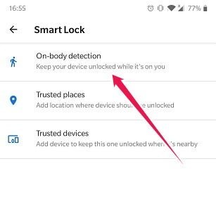 Как настроить Smart Lock для Android Активация Smart On Body Detection