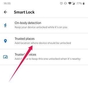 Как настроить Smart Lock для активации надежных мест Android