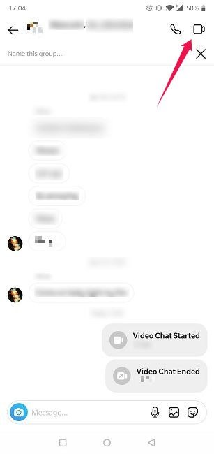 Как начать групповой видеочат Android Instagram Существующий групповой видеочат