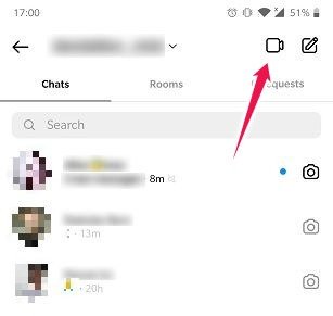 Как начать групповой видеочат Android Instagram Начать видеозвонок