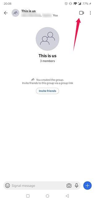 Как запустить групповой видеочат Android Signal Start Group Video
