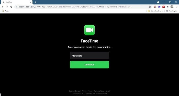 Как запустить групповой видеочат Facetime Link ПК с Windows