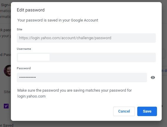 Как использовать диспетчер паролей Google в Chrome Edit Pass Save