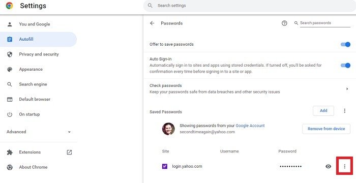 Как использовать диспетчер паролей Google в Chrome Edit Pass