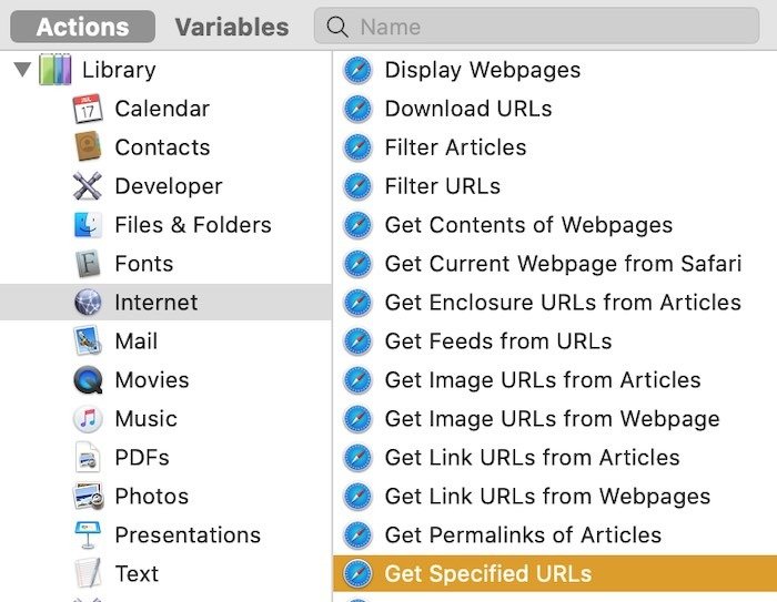 Как использовать Mac Automator: получить указанный URL-адрес