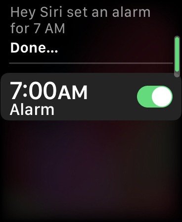 Как использовать Siri Apple Watch Установить будильник