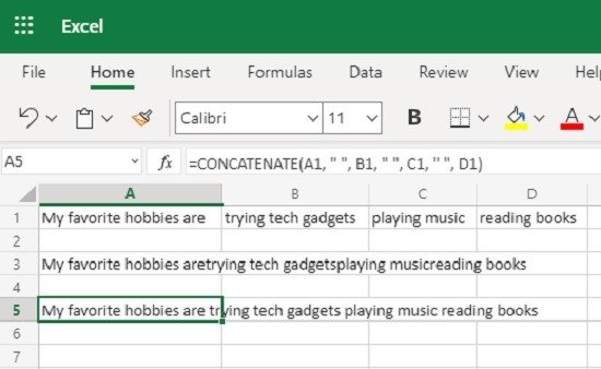 Как использовать функцию объединения в пространстве Excel