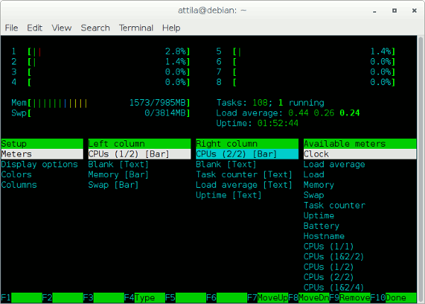 htop-настройка