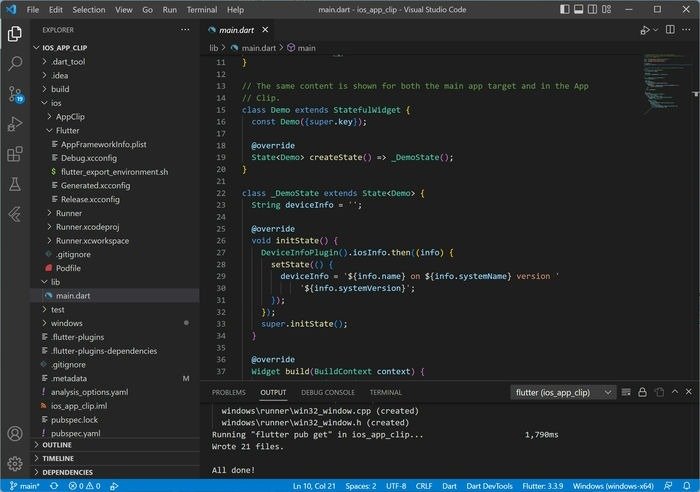 Разработка iOS для Windows Vscode Flutter