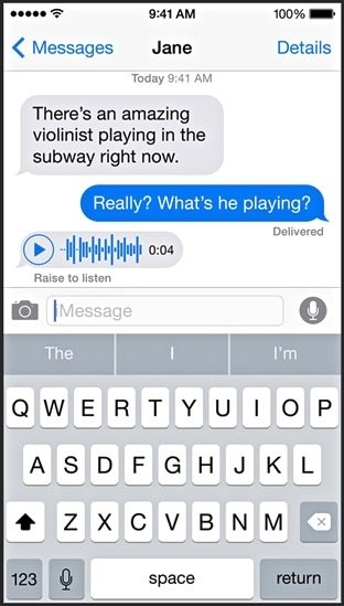 iOS8-Сообщение-Голос