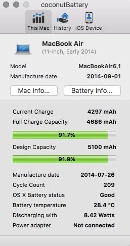 iPhone-батарея-диагностика-macbook-air