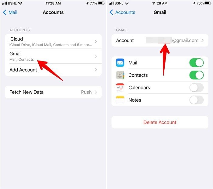 Настройки приложения Iphone Mail Gmail