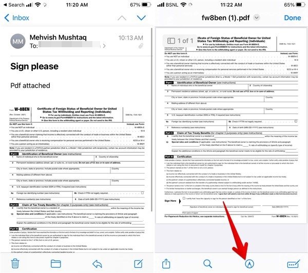 Разметка Iphone Mail в формате PDF