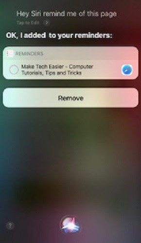 Напоминание Siri для iPhone Скрытая функция iPhone