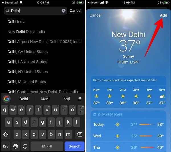 Руководство по добавлению местоположения в приложение Weather для iPhone