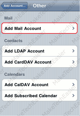 iPhone-добавить почтовый аккаунт