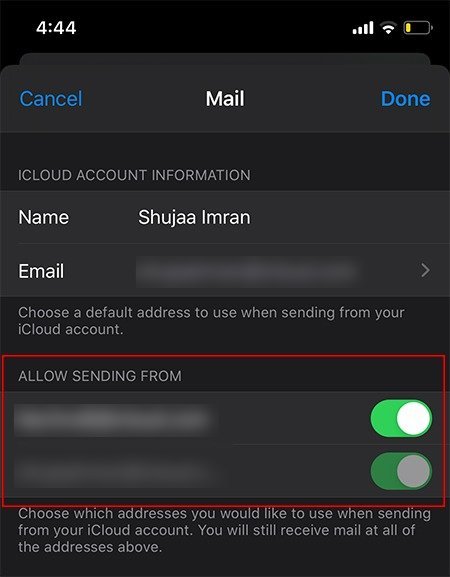 Псевдонимы электронной почты Icloud Ios Выберите псевдоним