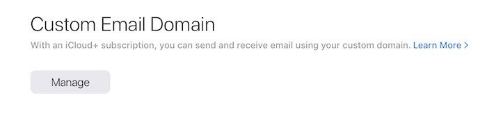 Настройки пользовательского домена Icloud Mail