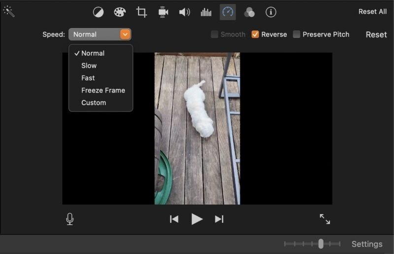 Imovie Регулировка скорости воспроизведения