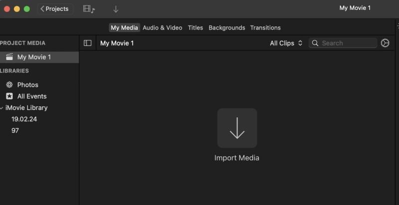 Imovie Импорт Медиа