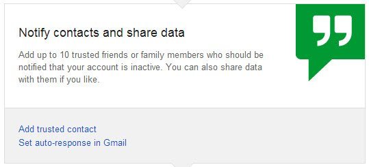 Добавьте до 10 доверенных друзей или членов семьи, которые будут уведомлены о том, что ваша учетная запись неактивна.