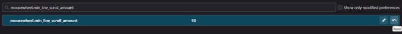 Сброс значения «mousewheel.min_line_scroll_amount» в Firefox.