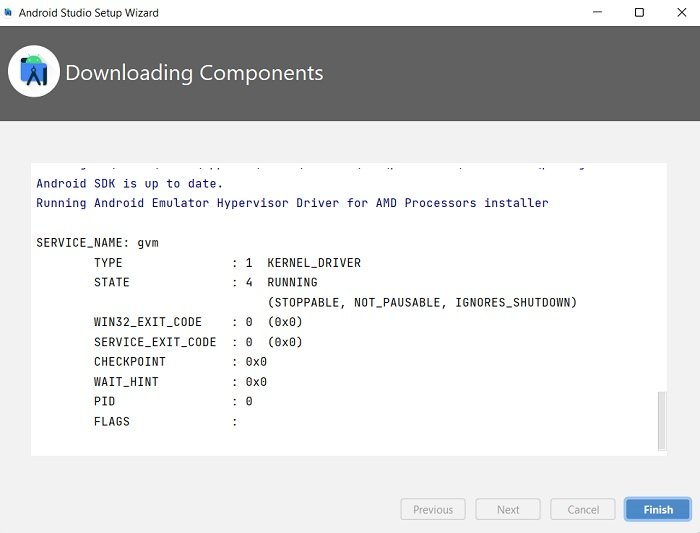 Установка Android Sdk Studio Загрузка Windows завершена