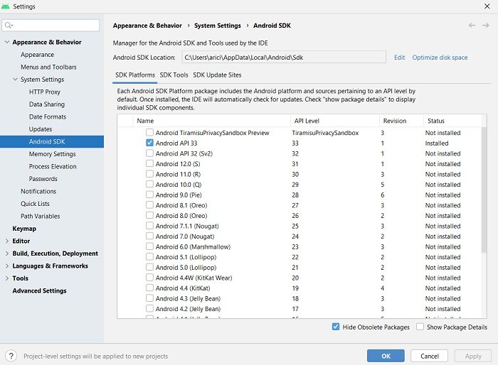 Установка Android Sdk Studio Обзор Windows Sdk Manager