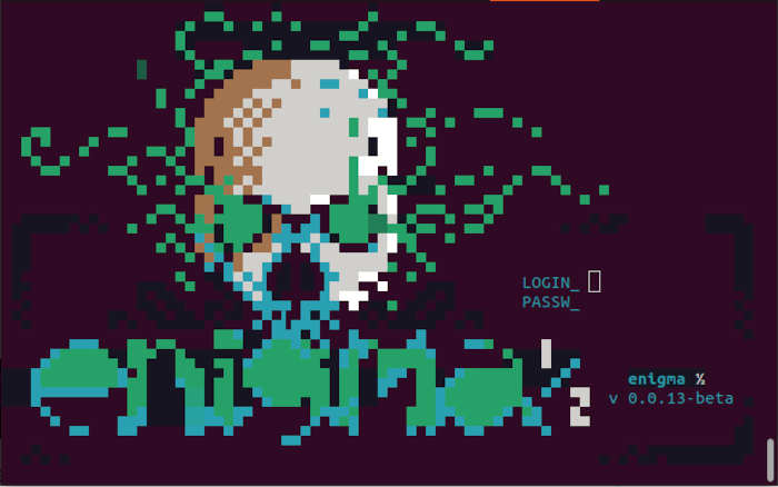Установите экран входа в систему Enigmabbs Linux 16