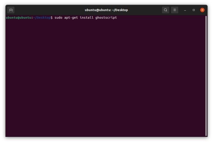 Установить Ghostscript Linux