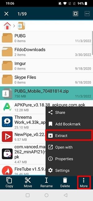 Установите файловый менеджер Xapk. Извлеките архив.