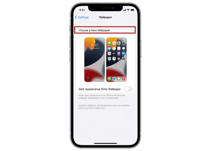 iOS 15 Выбрать обои 3