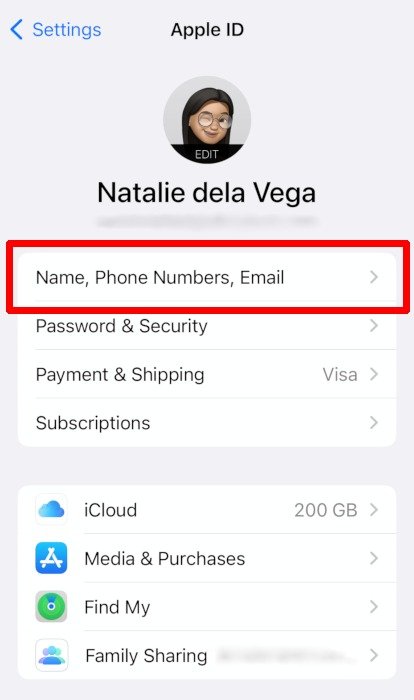 Настройки iOS Apple ID