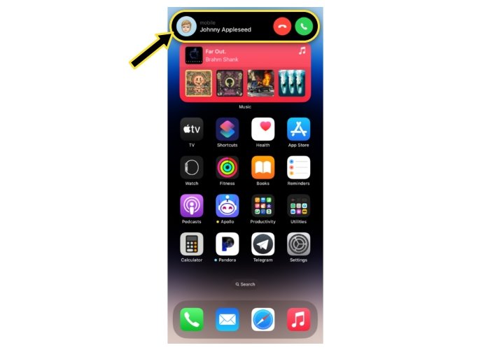 Телефонный звонок Iphone Ios16